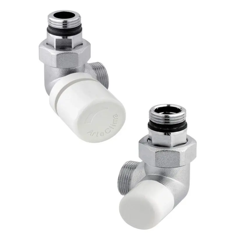 Jeu de vannes de radiateur avec raccord coudé 1/2"Gas Arteclima KITVAL1CR