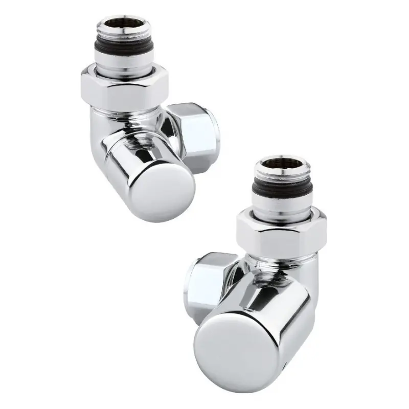 Jeu de vannes pour radiateurs hydrauliques avec vanne droite de couleur chrome Arteclima KITVAL5