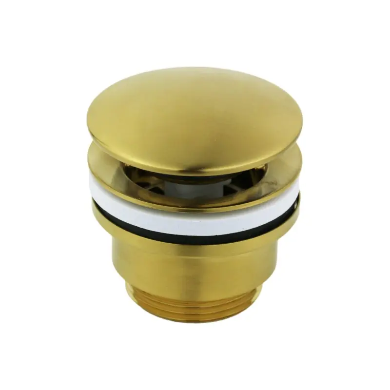 Bouchon de vidange universel clic-clac pour lavabo et bidet PVD or brossé Paini 53PJ945ETSR