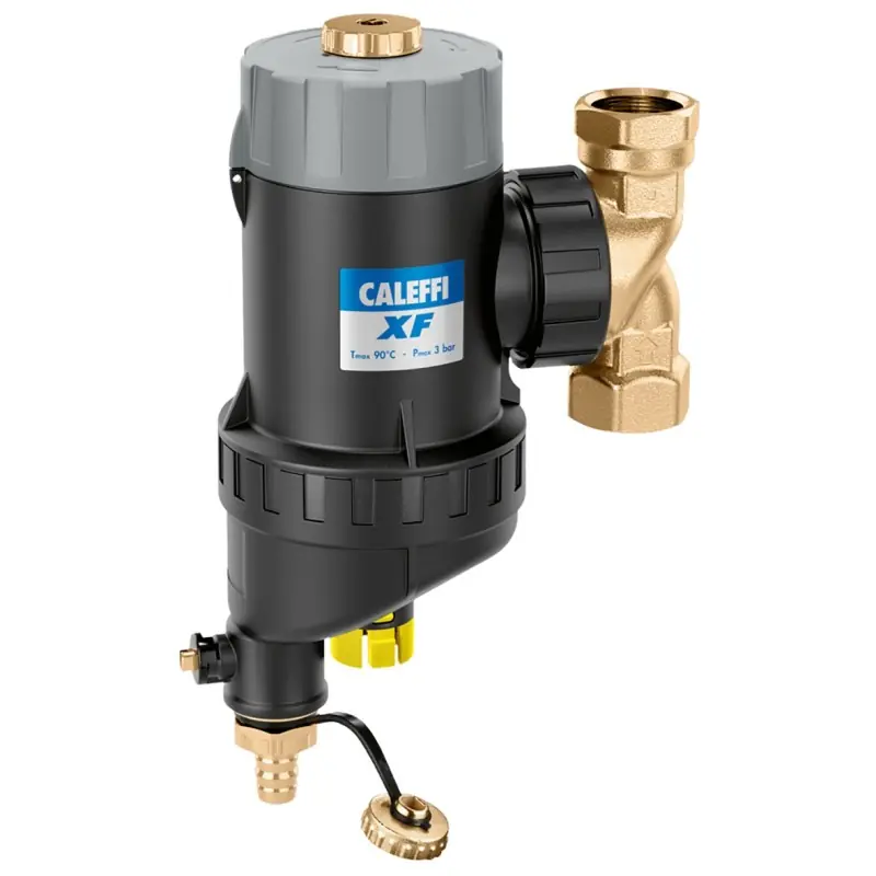Pot de décantation magnétique avec filtre autonettoyant semi-automatique CALEFFI XF 577