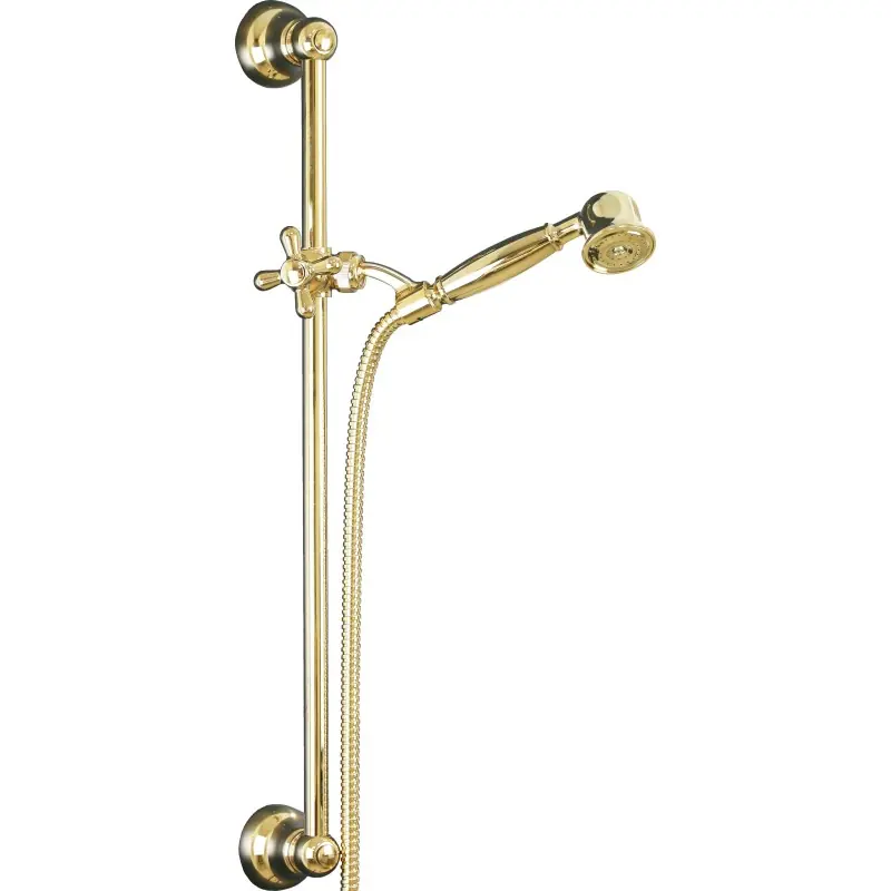 Barre de douche en laiton de style rétro de couleur or Damast Antico 14733