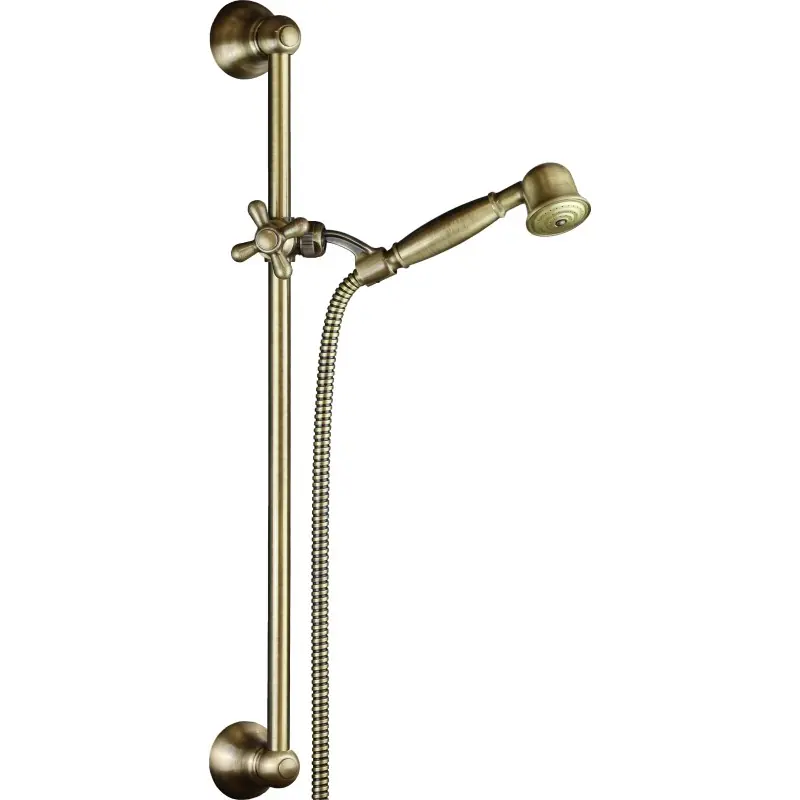 Barre de douche en laiton de style rétro de couleur bronze antique Damast Antico 14727