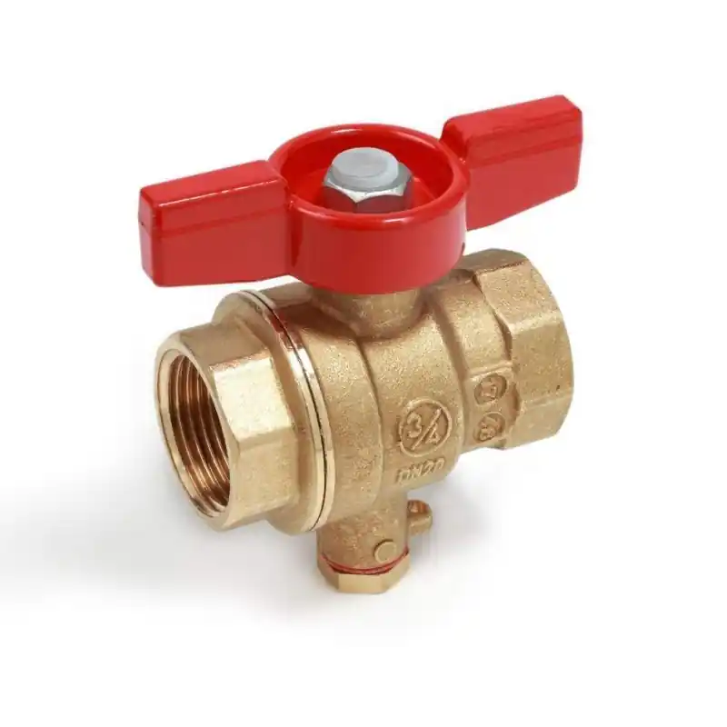 Vanne à sphère avec porte-sonde raccords F-F Giacomini R851T