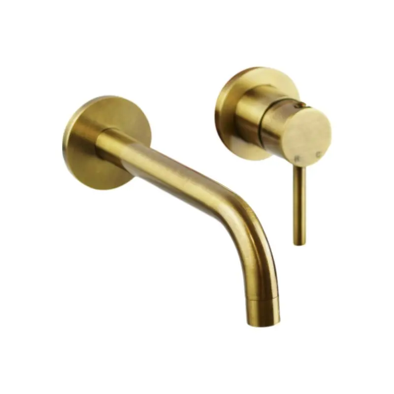Mitigeur de lavabo mural en couleur bronze ligne moderne Pollini Jessy MXLIMCMMCOA