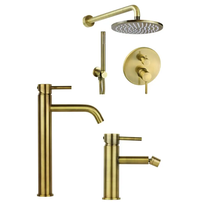 Ensemble de salle de bain complet avec mitigeur de bidet haut et ensemble de douche Pollini Jessy KITJES4OA