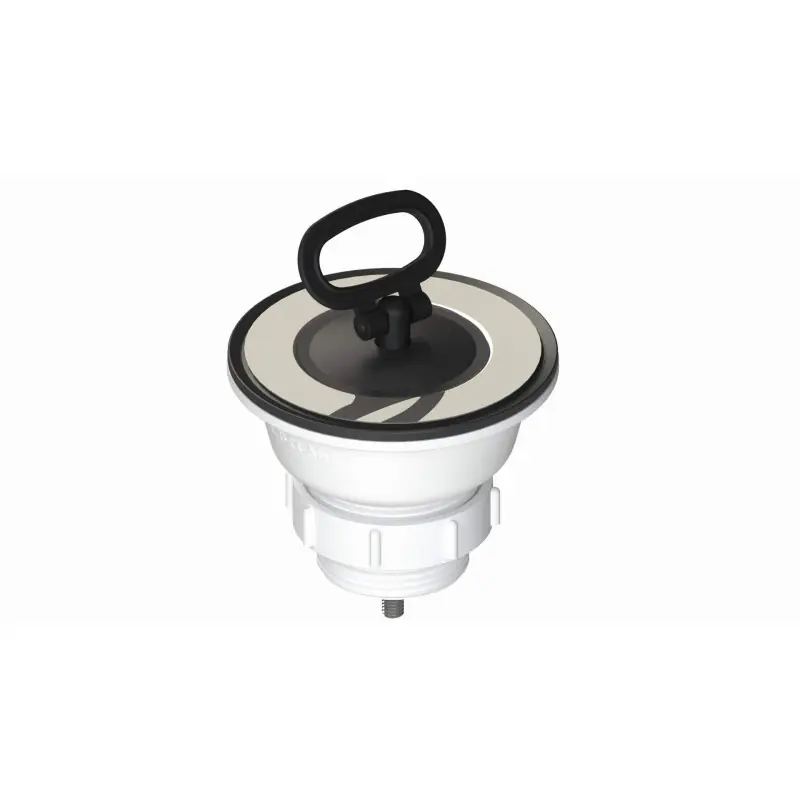 Bonde Ø80 avec bouchon poignée Ø52, sortie 1"1/4 et vis 70 mm L.B. PLAST D507
