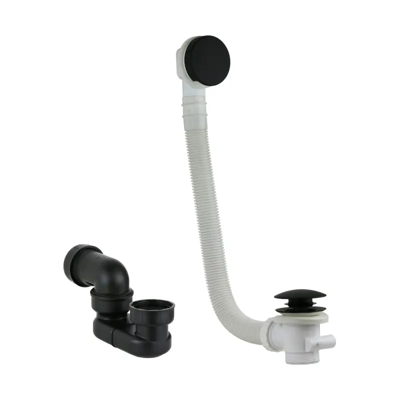 Ensemble siphon et colonne de vidange de couleur noir mat Vicario KITVICARIO6
