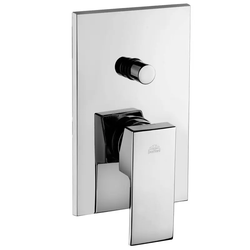 Mitigeur de douche à encastrer avec inverseur et plaque en acier inoxydable Paffoni ELLE EL015CR/M