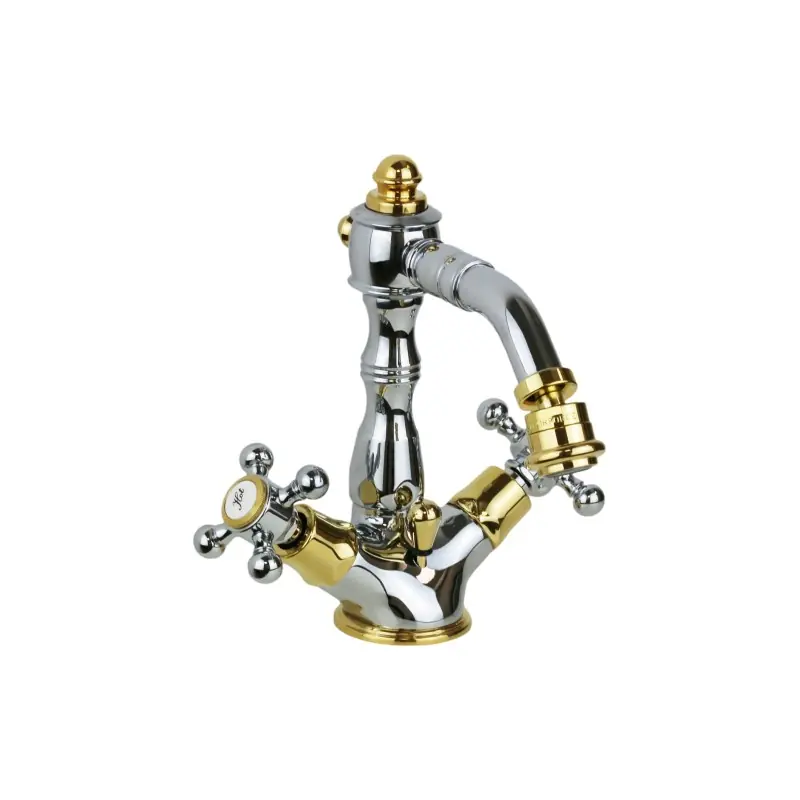 Mitigeur bidet avec bec orientable couleur chrome doré Paffoni Belinda FBLV135CO
