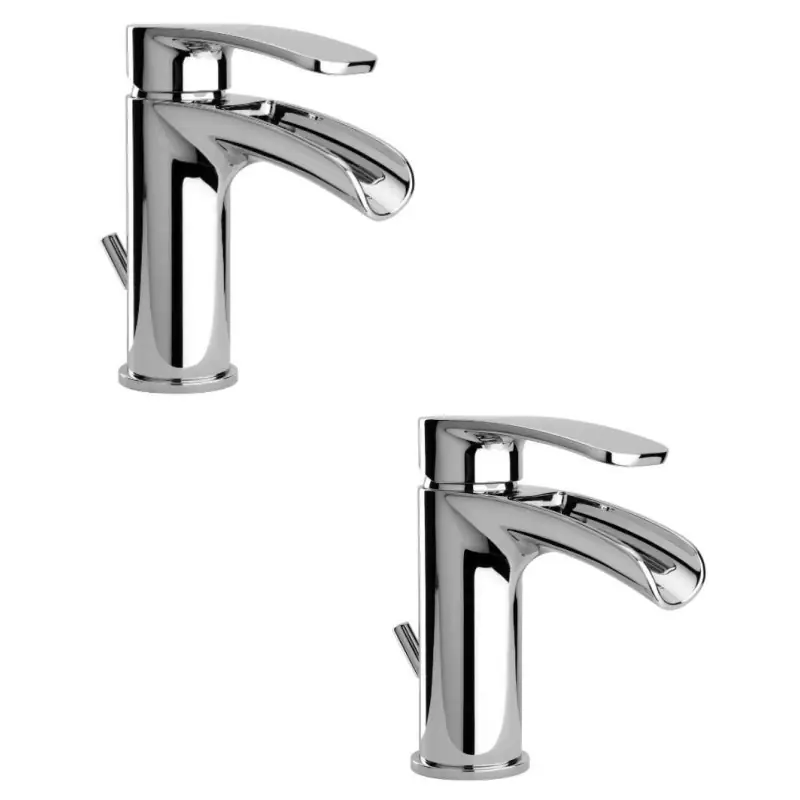 Paire de robinets pour lavabo et bidet modèle cascade Paini OVO KITOVO2