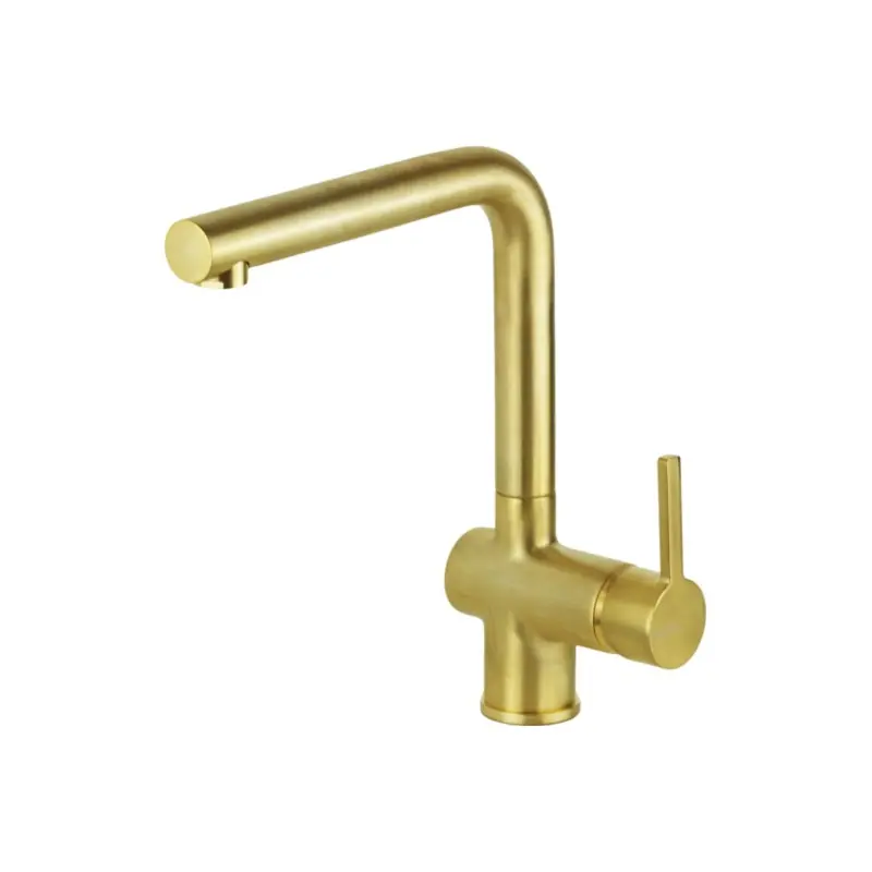 Mitigeur d‘évier de cuisine avec bec pivotant en laiton or brossé Gattoni PC0420.SG