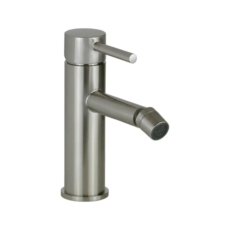 Mitigeur de bidet en couleur acier à la ligne moderne Pollini Jessy MXBIMCMMCNS