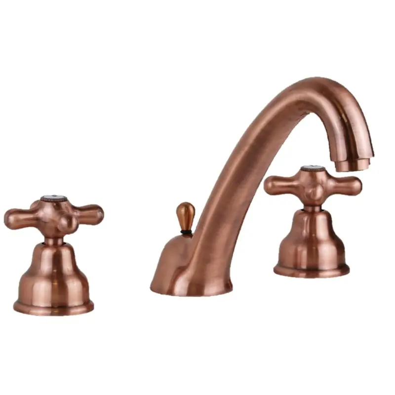 Mitigeur lavabo 3 trous couleur cuivre Paffoni Iris IRV055RM