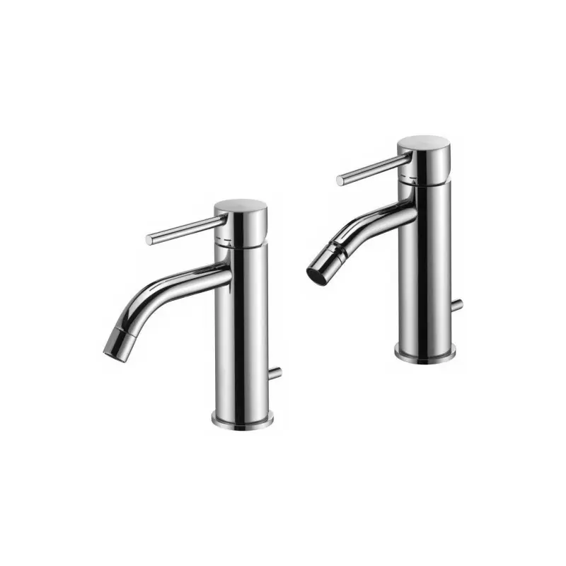 Mitigeur lavabo et bidet avec bonde couleur chrome Paffoni Light KITLIG2CR