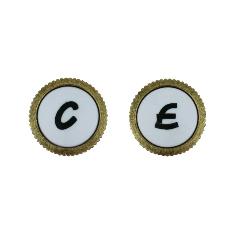 Paire de plaques de rechange couleur bronze chaud froid pour manche Iris-Viola Paffoni ZPLA001BR