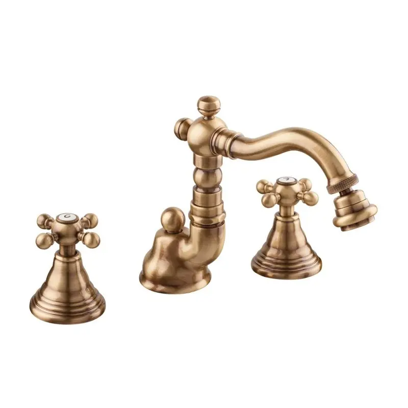 Robinet de bidet 3 trous avec bec pivotant de couleur bronze Porta&Bini Old Fashion 62555BR