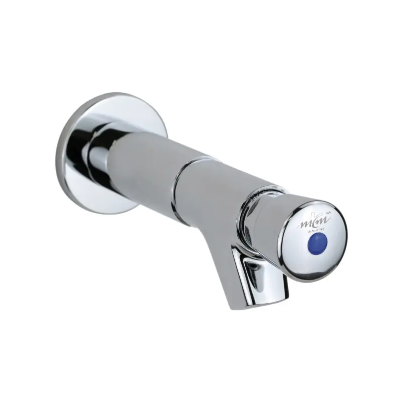 Robinet temporisé simple eau pour installation murale, modèle allongé MCM 904300
