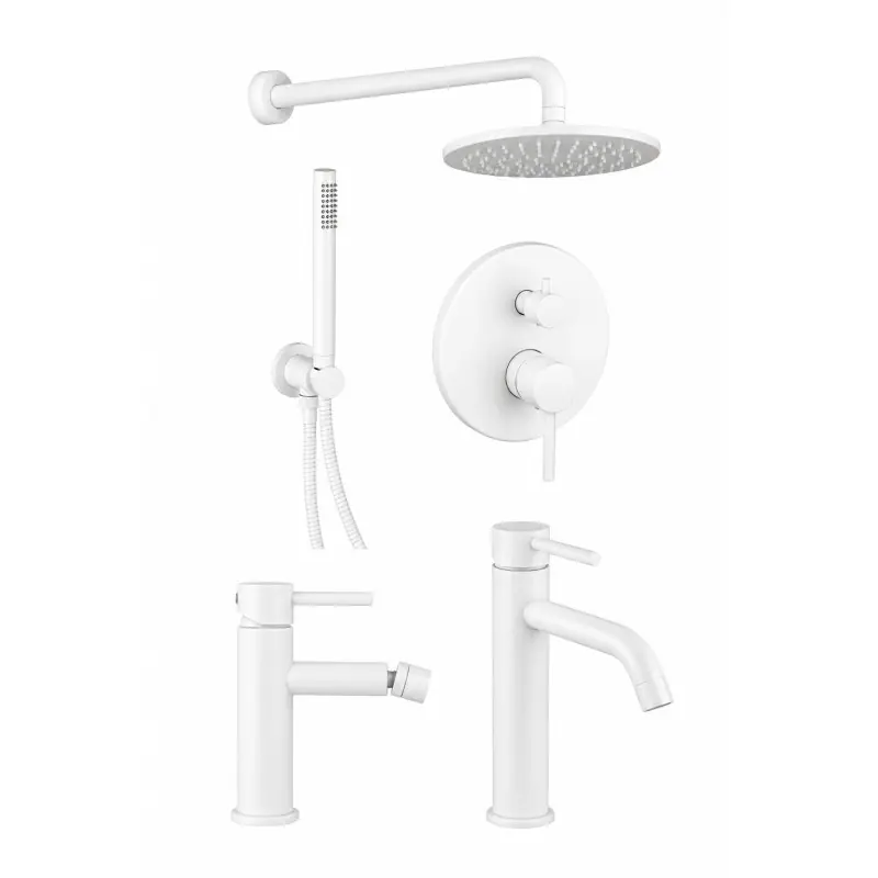 Ensemble de salle de bain complet avec mitigeur de bidet haut et ensemble de douche Pollini Jessy KITJES4BO