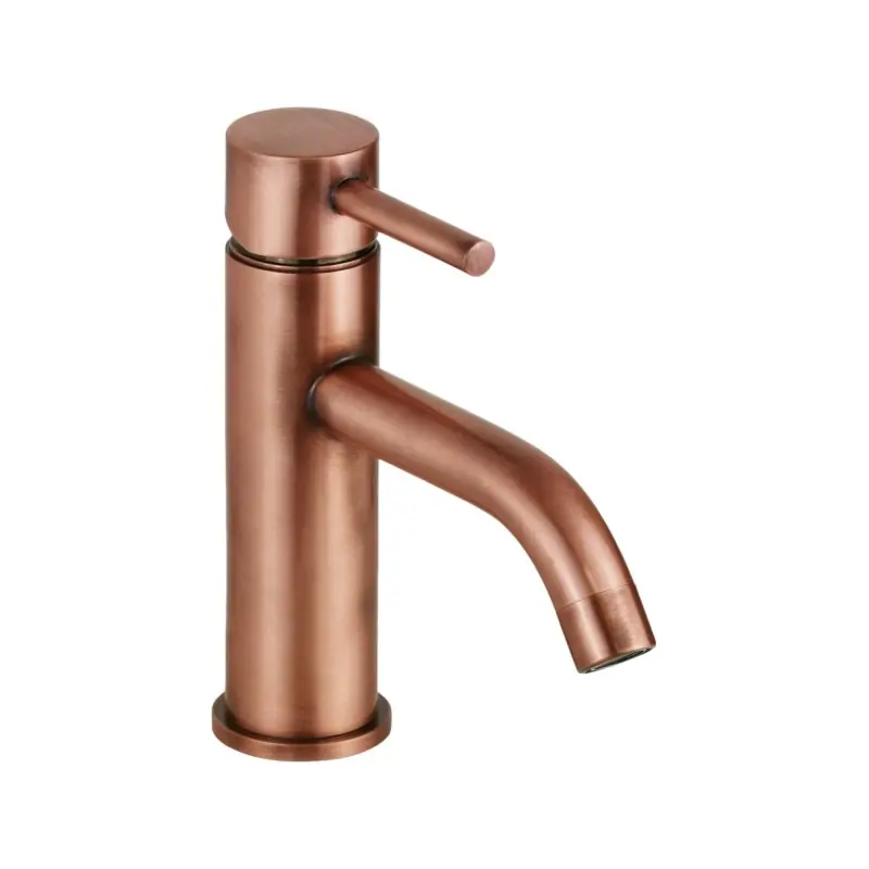 Mitigeur de lavabo modèle rond couleur cuivre Pollini Jessy MXLAMCMMCRA