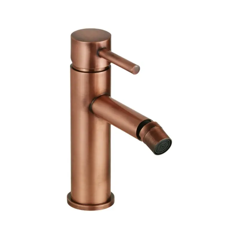 Mélangeur de bidet en ligne moderne de couleur cuivre Pollini Jessy MXBIMCMMCRA
