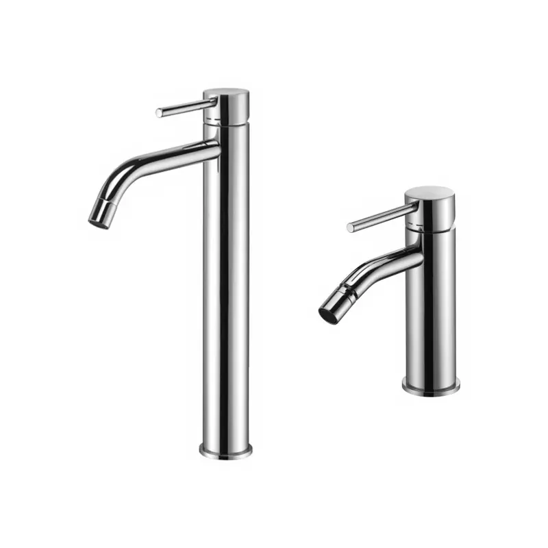 Ensemble mitigeur lavabo haut et bidet sans vidage, couleur chrome Paffoni Light KITLIG4CR