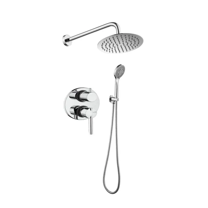 Robinet de douche complet avec pomme de douche et douchette à main Piralla rubinetterie Serena KITSER1CR