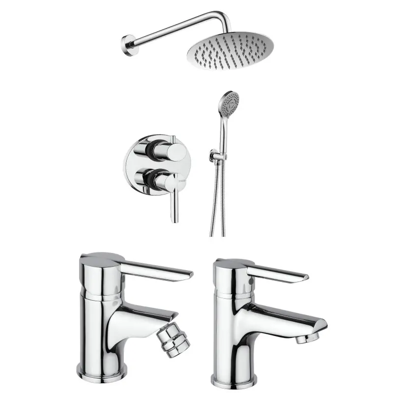 Kit de salle de bain complet avec robinets de douche Piralla Serena KITSER3CR