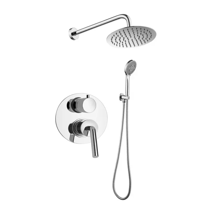 Piralla Rubinetterie Garda Kit de douche complet de couleur chrome brillant KITGARDA7CR