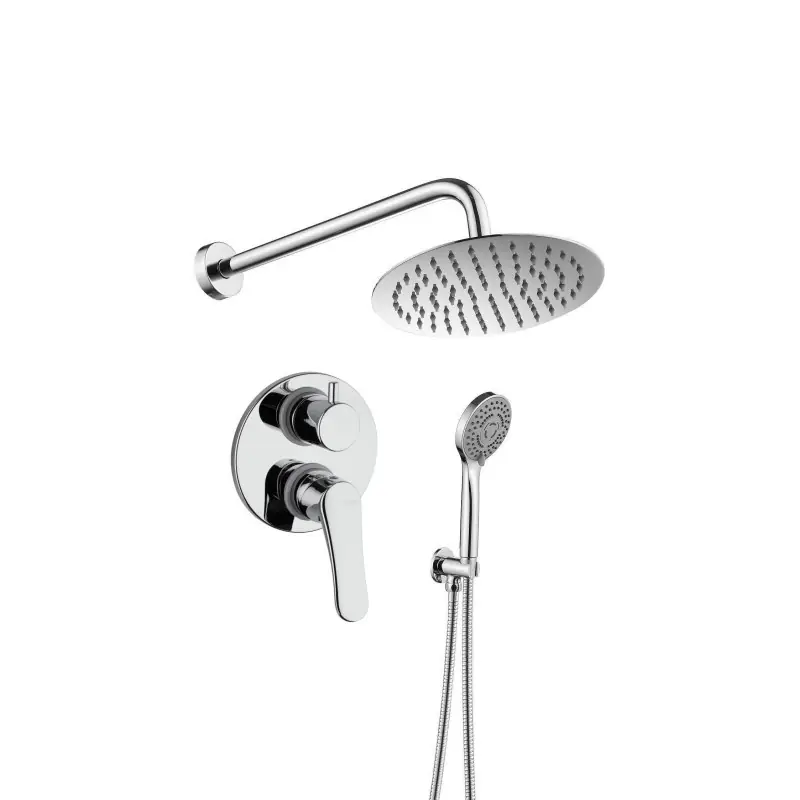 Kit de douche complet avec pomme de douche Ø20 cm Piralla Attila KITATTILA5CR