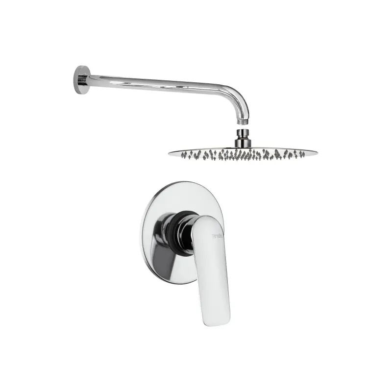 Kit de douche avec mitigeur interne, pomme de douche et bras rond Piralla Lago KITLAGO1CR