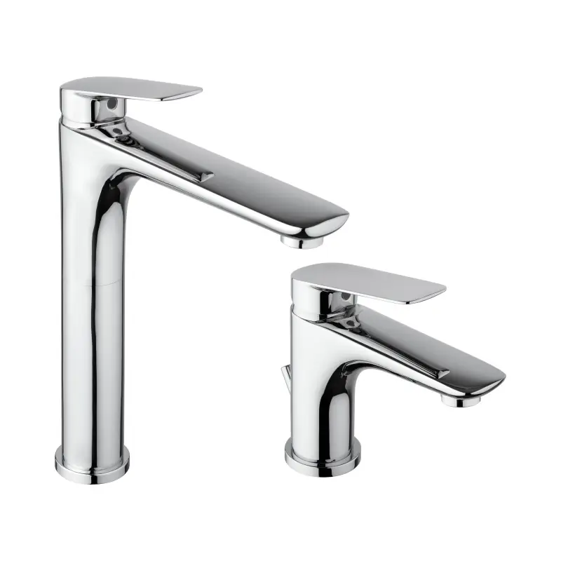 Kit mitigeur lavabo haut et bidet couleur chrome Piralla Lago KITLAGO3CR