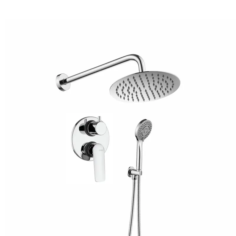 Kit de douche complet avec pomme de douche Ø20 cm Piralla Lago KITLAGO6CR