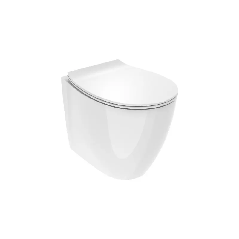 WC sur pied blanc brillant profondeur 52 cm avec abattant SoftClose Ercos Kite KITBCKTELVASO