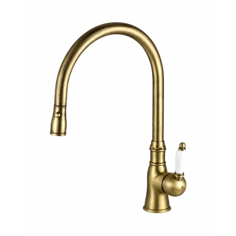 Mitigeur de style classique couleur bronze avec douche extractible Gattoni ORTA 0240/PCVB