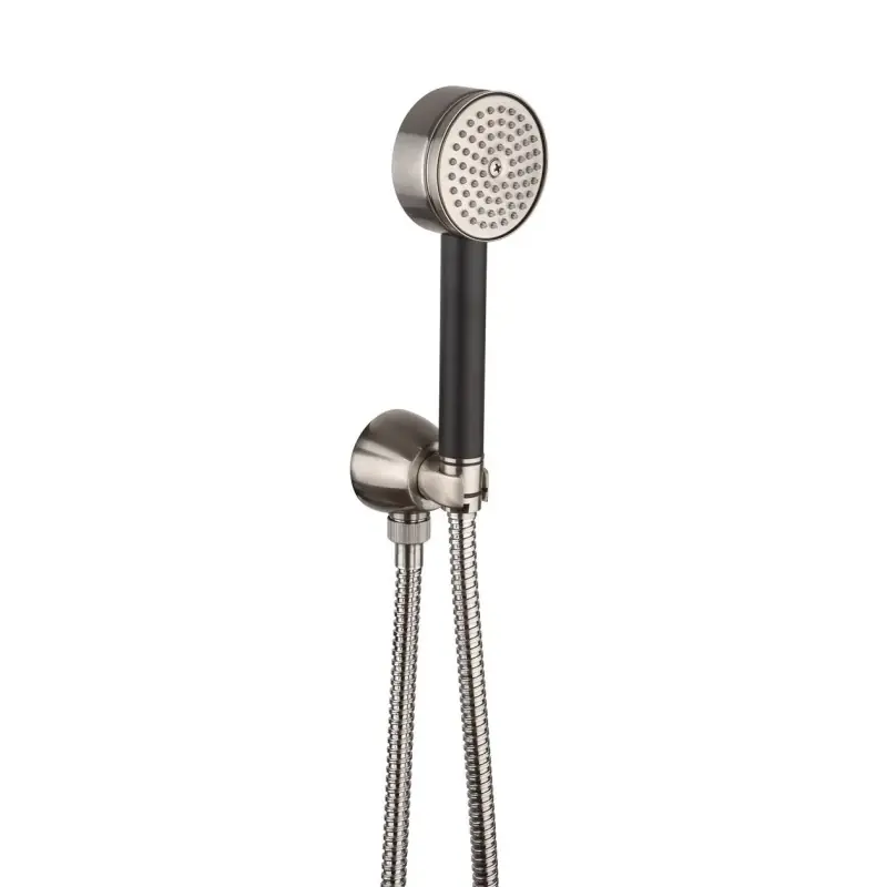 Ensemble de douche avec raccordement à l‘eau et douchette en acier brossé couleur laiton Mamoli Gio Ponti 0000FR14002F