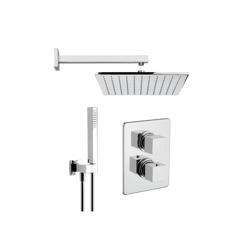 Kit de douche complet modèle carré avec pomme de douche 300x300 Mamoli Mendini KITMENDINI11