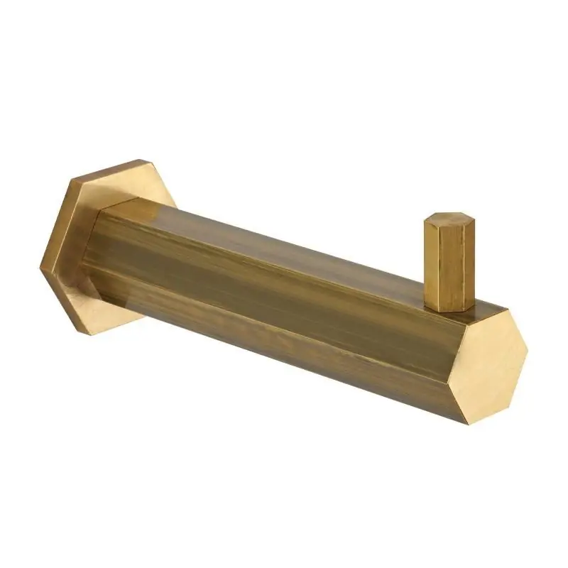 Porte-rouleau papier toilette pour WC modèle hexagonal en laiton naturel Mamoli Hexagonal 000006050007