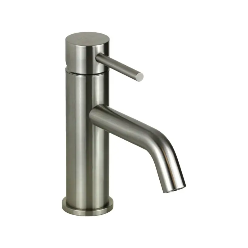 Mitigeur d‘évier modèle rond en acier AISI 316 Pollini Jessy Steel MXLAMC16CAS
