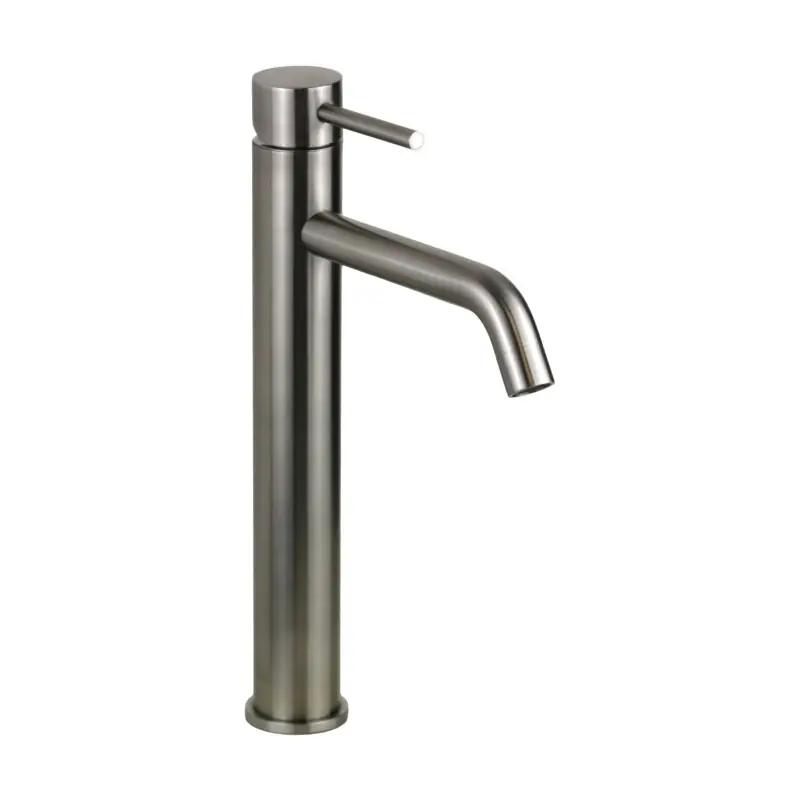 Mitigeur de lavabo haut rond en acier AISI 316 Pollini Jessy Steel MXLHMC16CAS