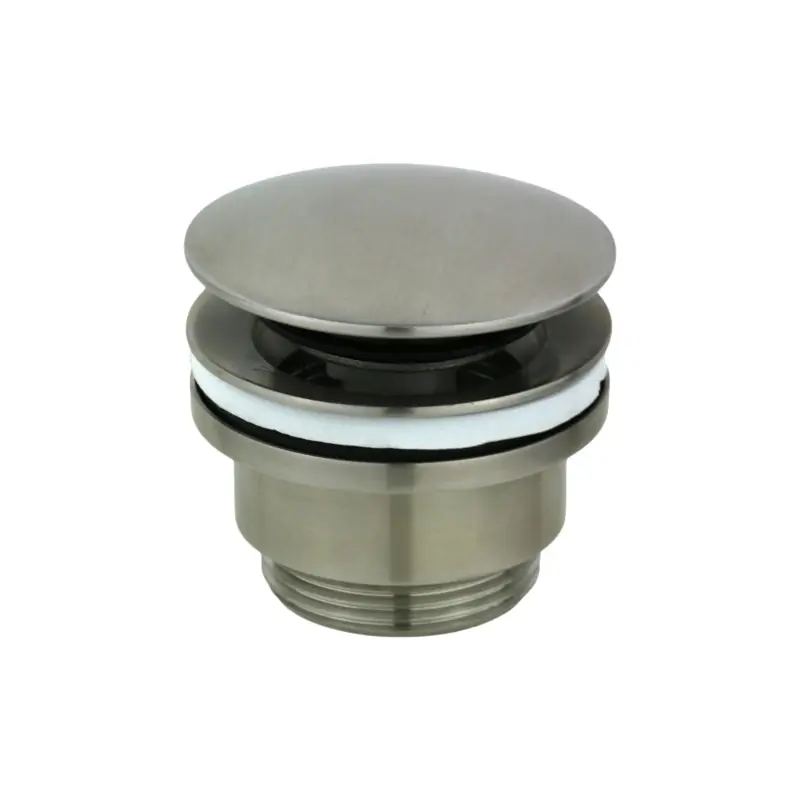 Bonde clic-clac 1"1/4 G modèle rond en acier AISI 316 Pollini Jessy Steel RISCCC603AS