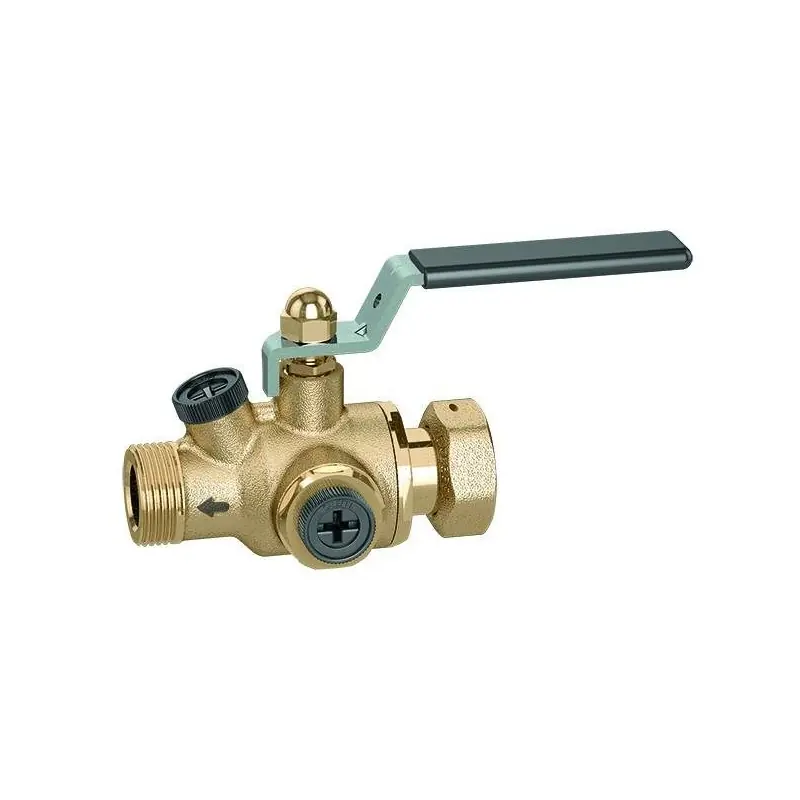 Vanne à sphère avec clapet anti-retour intégré et écrou trournant Caleffi 324