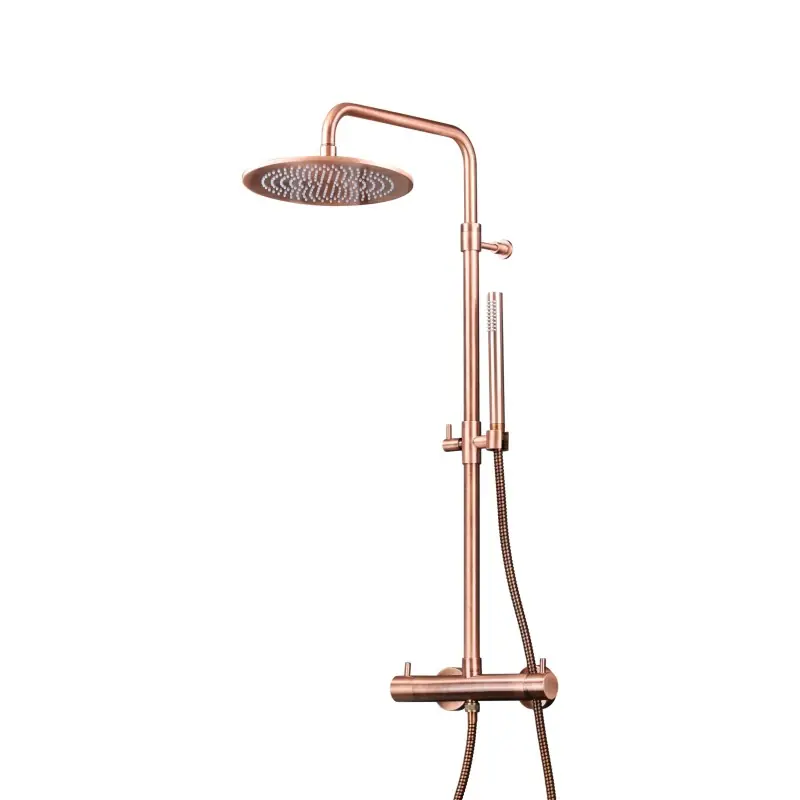 Colonne de douche mécanique modèle rond couleur cuivre Pollini Jessy 40P10264B0RA