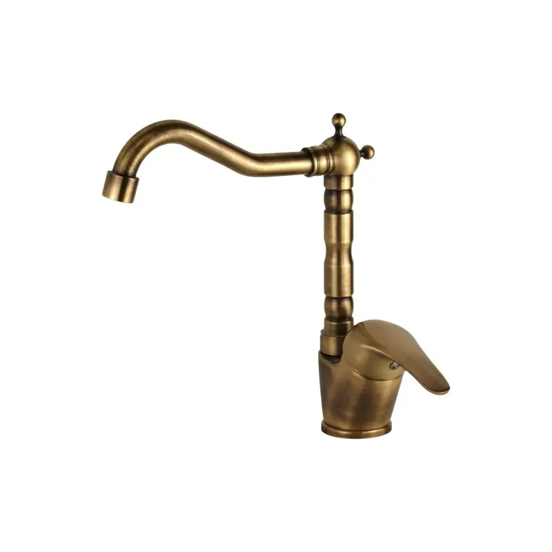 Mélangeur de cuisine en bronze avec bec orientable Pollini England MXBMC5TR3OA