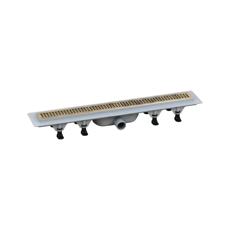Caniveau de douche 820 x 122 mm couleur bronze antique Vicario DP800-DS1.02