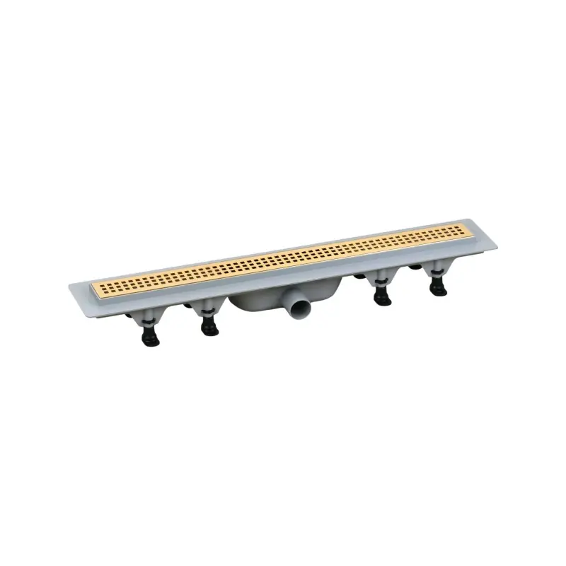 Caniveau de douche 820x122 mm de couleur or Vicario DP800-DS1.04