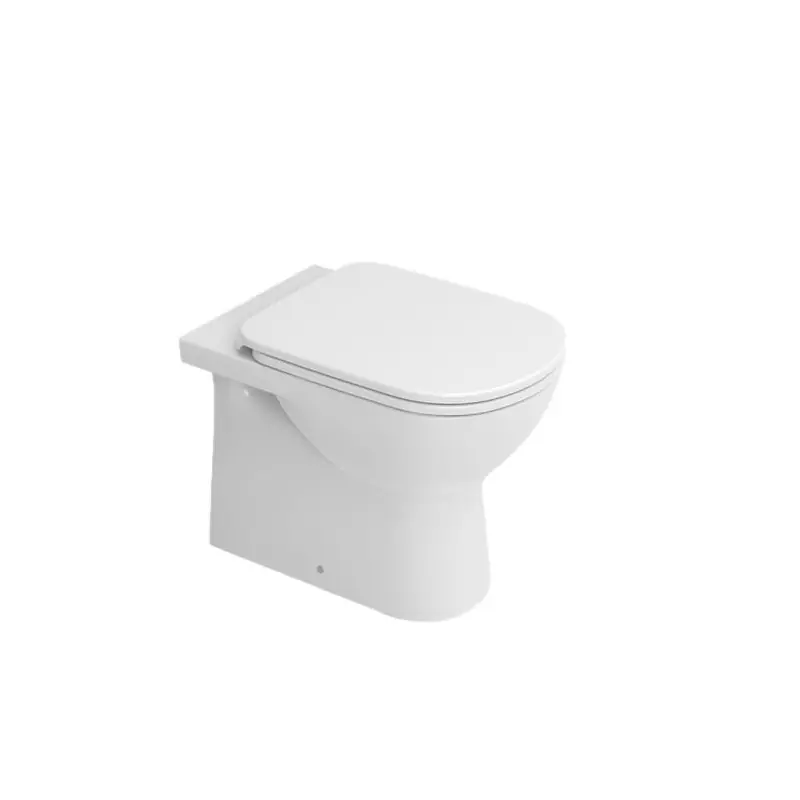 Installation WC dos au mur au sol avec abattant WC blanc Dolomite Gemma2 KITD523101
