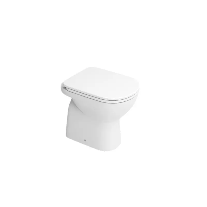 Cuvette de toilette sur pied avec couvercle de siège de toilette blanc Dolomite Gemma2 KITD522201