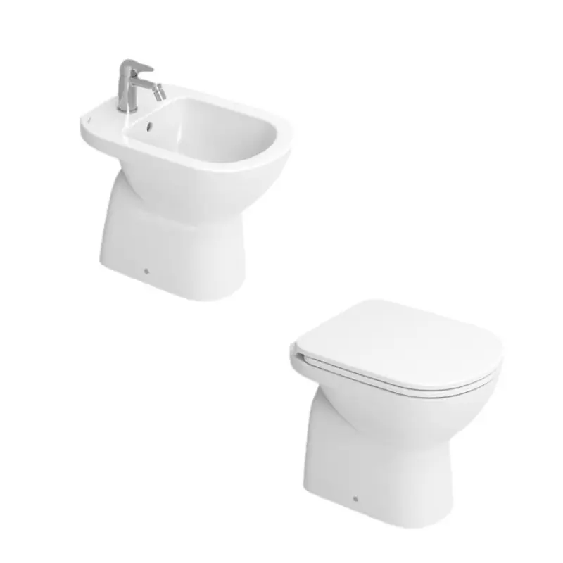 Kit WC et bidet au sol blanc Dolomite Gemma2 KITGEMMA22
