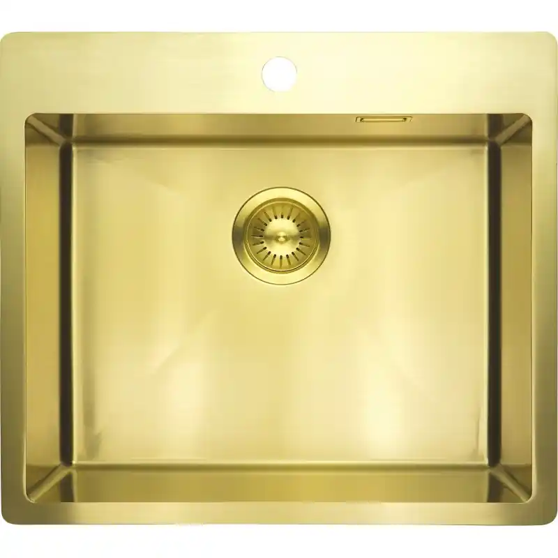 Évier de cuisine 550 x 505 en inox doré brossé Deante OLFATO ZPO_R10B