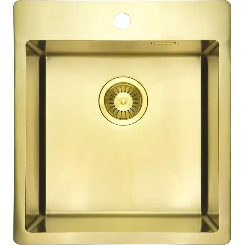 Évier simple cuve couleur or brossé 450 x 505 mm Deante Olfato precious ZPO_R10A